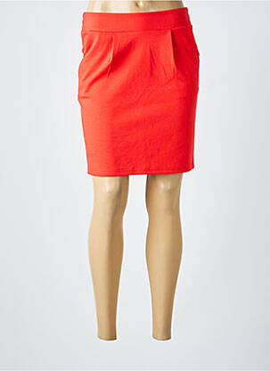 Jupe courte poches orange ICHI femme