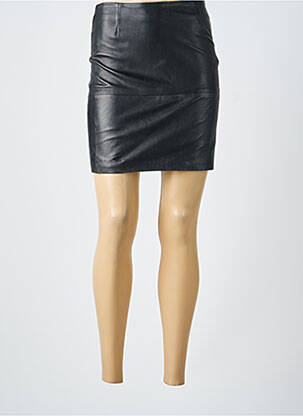 Jupe courte taille à pinces noir ICHI femme