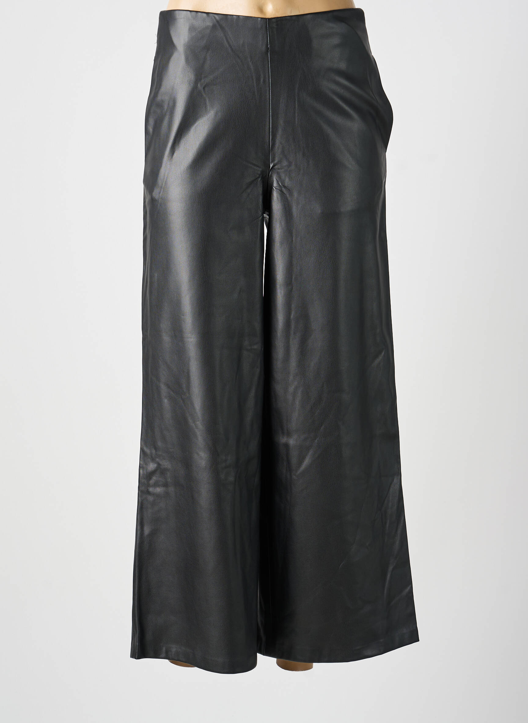 Pantalon 7/8 taille haute taille haute noir ICHI femme