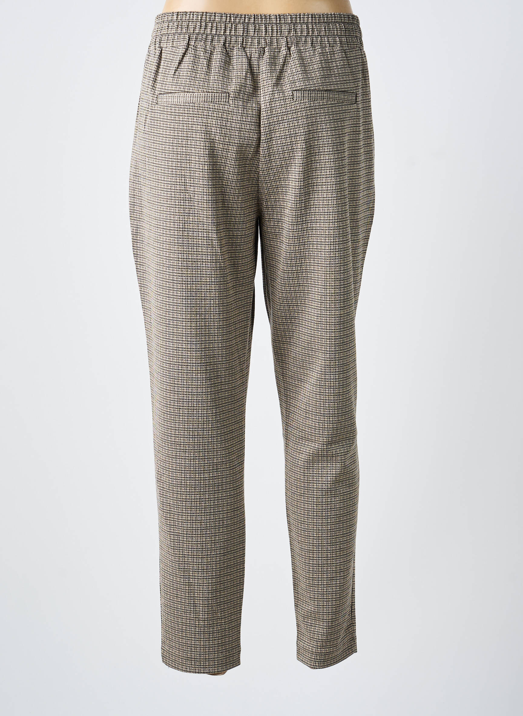 Pantalon slim taille élastique taille normale beige B.YOUNG femme