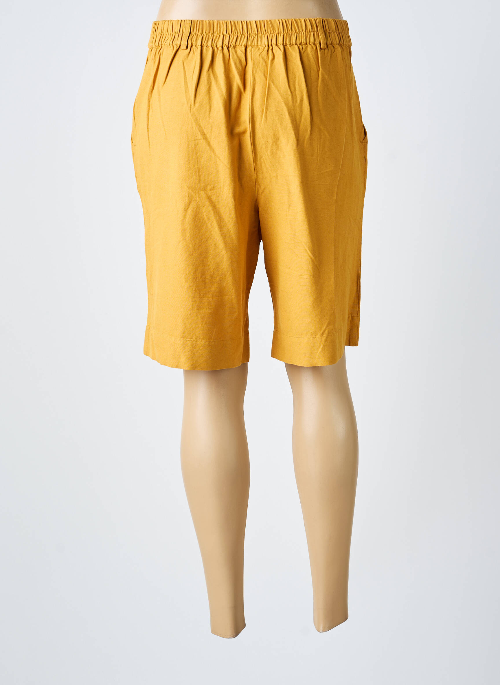 Bermuda taille à pinces taille normale jaune VILA femme