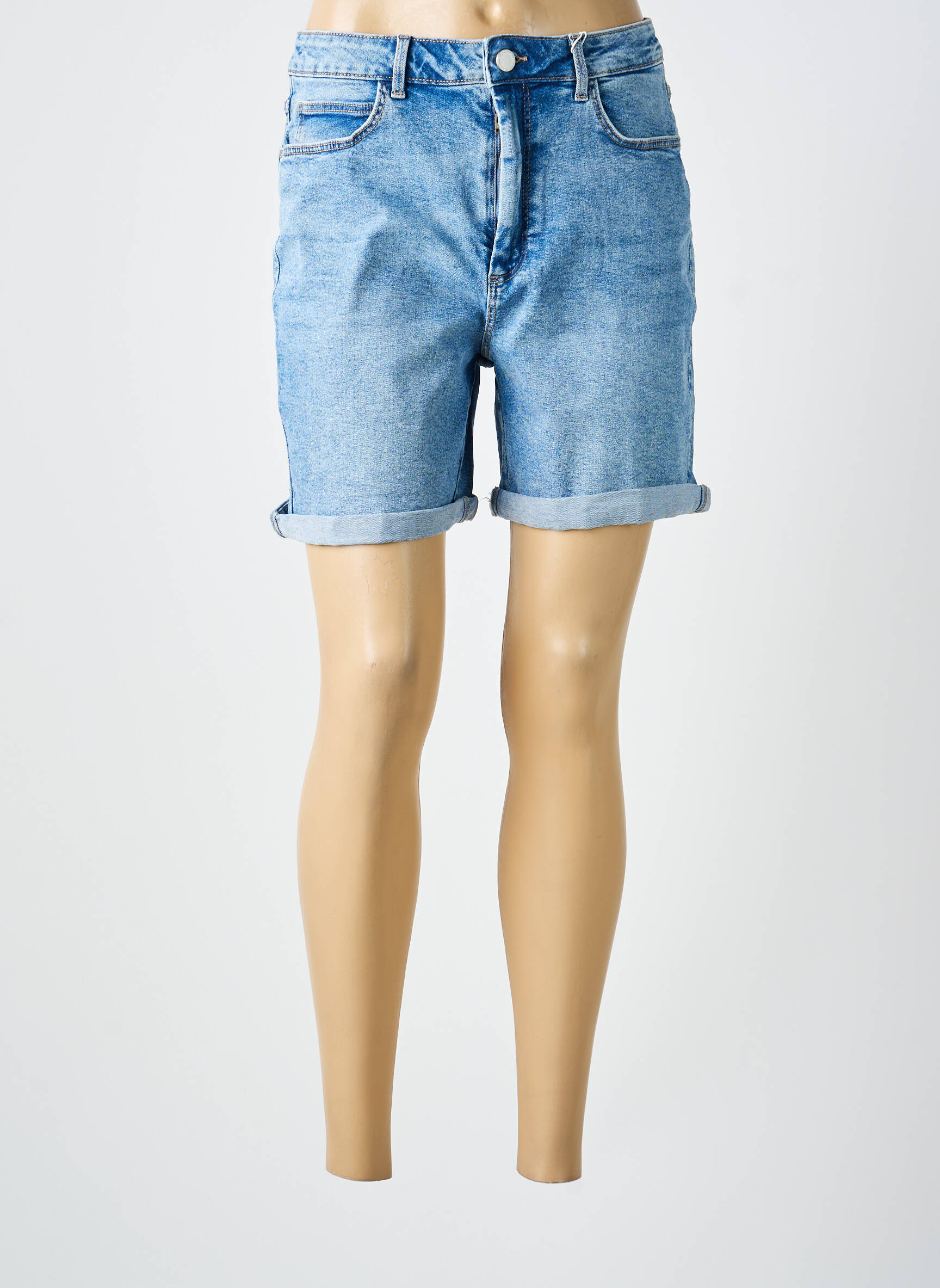 Bermuda taille haute taille haute bleu VILA femme