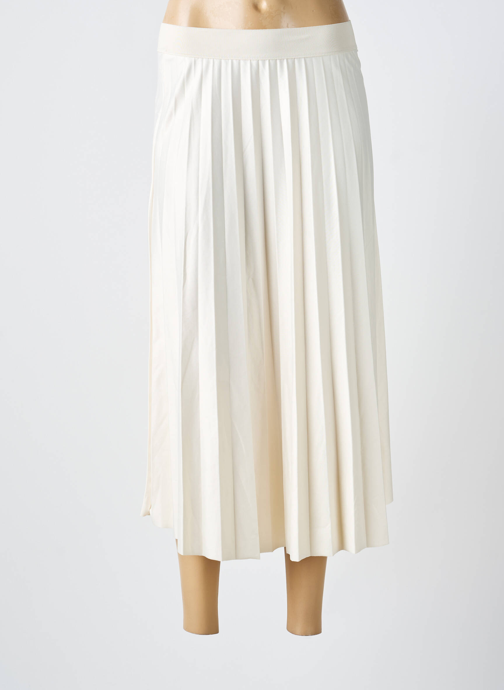 Jupe longue coupe fluide beige VILA femme