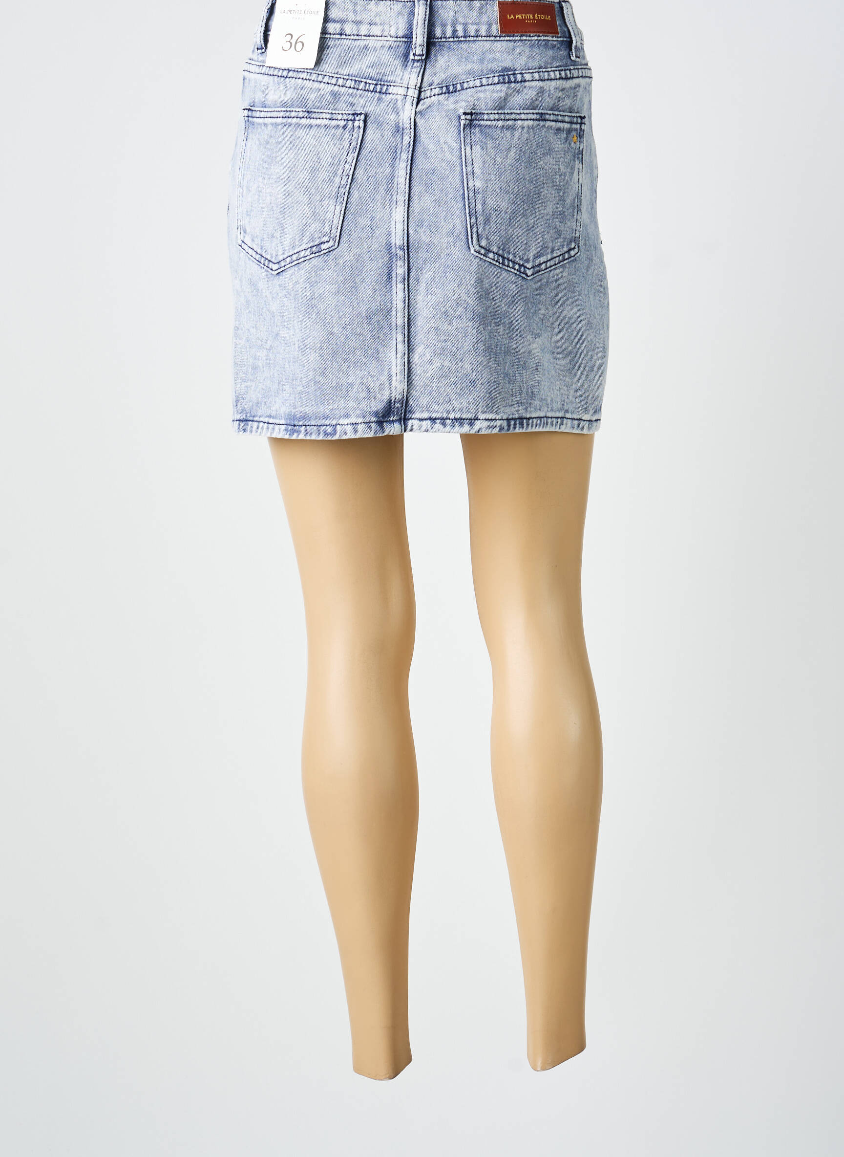 Jupe courte poches bleu LA PETITE ETOILE femme