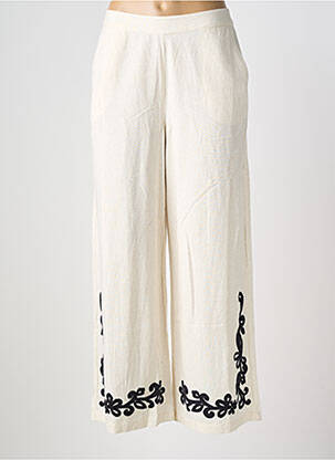 Pantalon large poches taille normale beige VILA femme