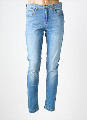 Jeans coupe slim stretch taille normale bleu B.YOUNG femme