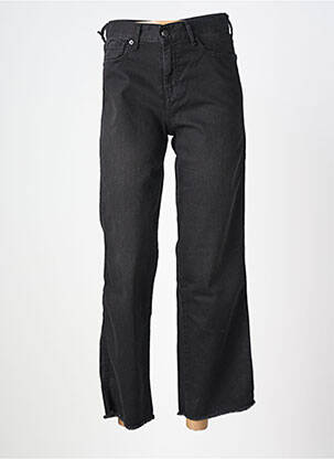 Jeans coupe droite taille haute taille haute noir FIVE femme