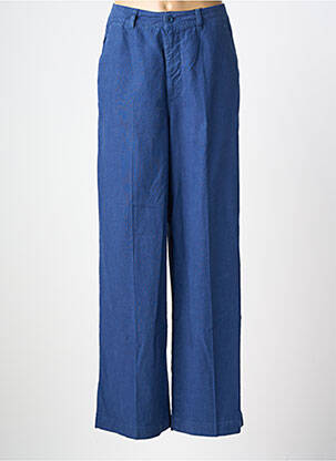 Pantalon chino tissage popeline taille normale bleu LABDIP femme