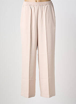Pantalon large tissage popeline taille normale beige GRACE & MILA femme