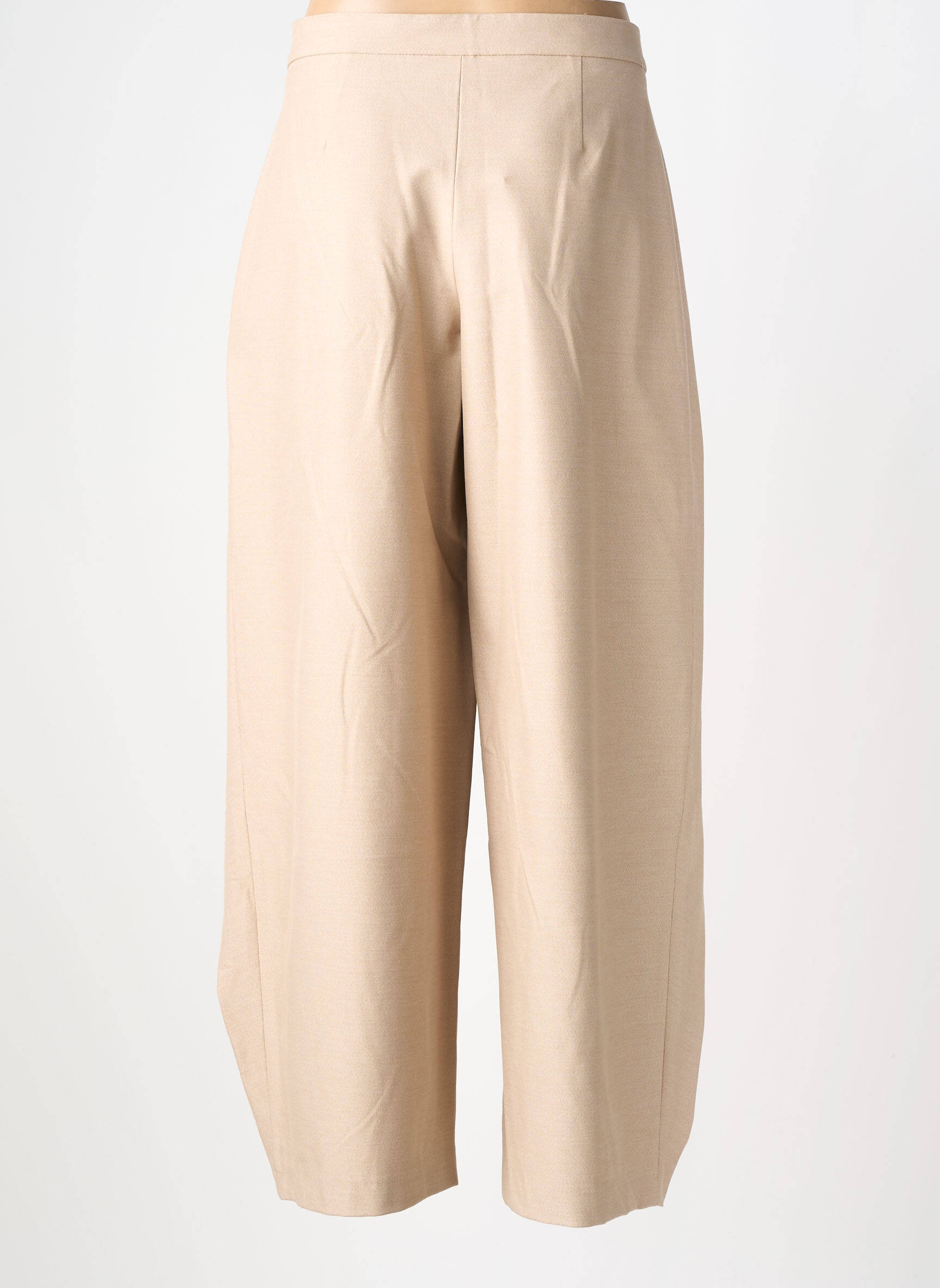 Pantalon large fermeture zippée sous rabat boutonné taille normale beige HPDP (HYPE DROP) femme
