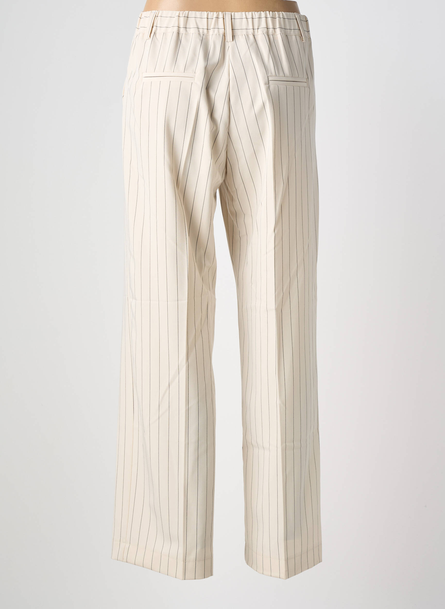 Pantalon droit stretch taille normale beige PAKO LITTO femme
