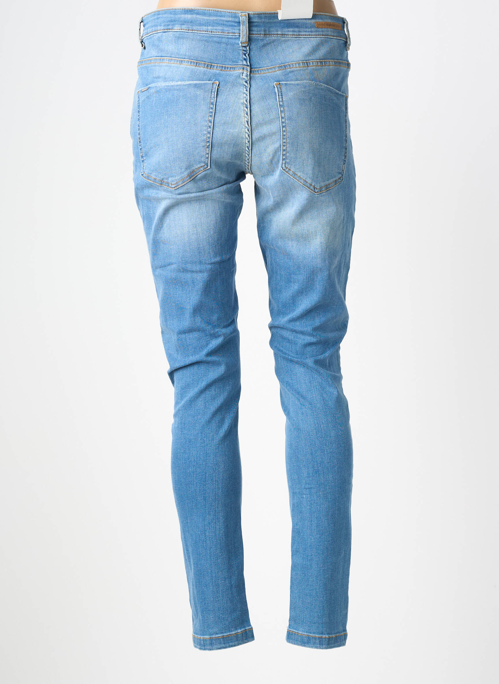 Jeans coupe slim stretch taille normale bleu B.YOUNG femme