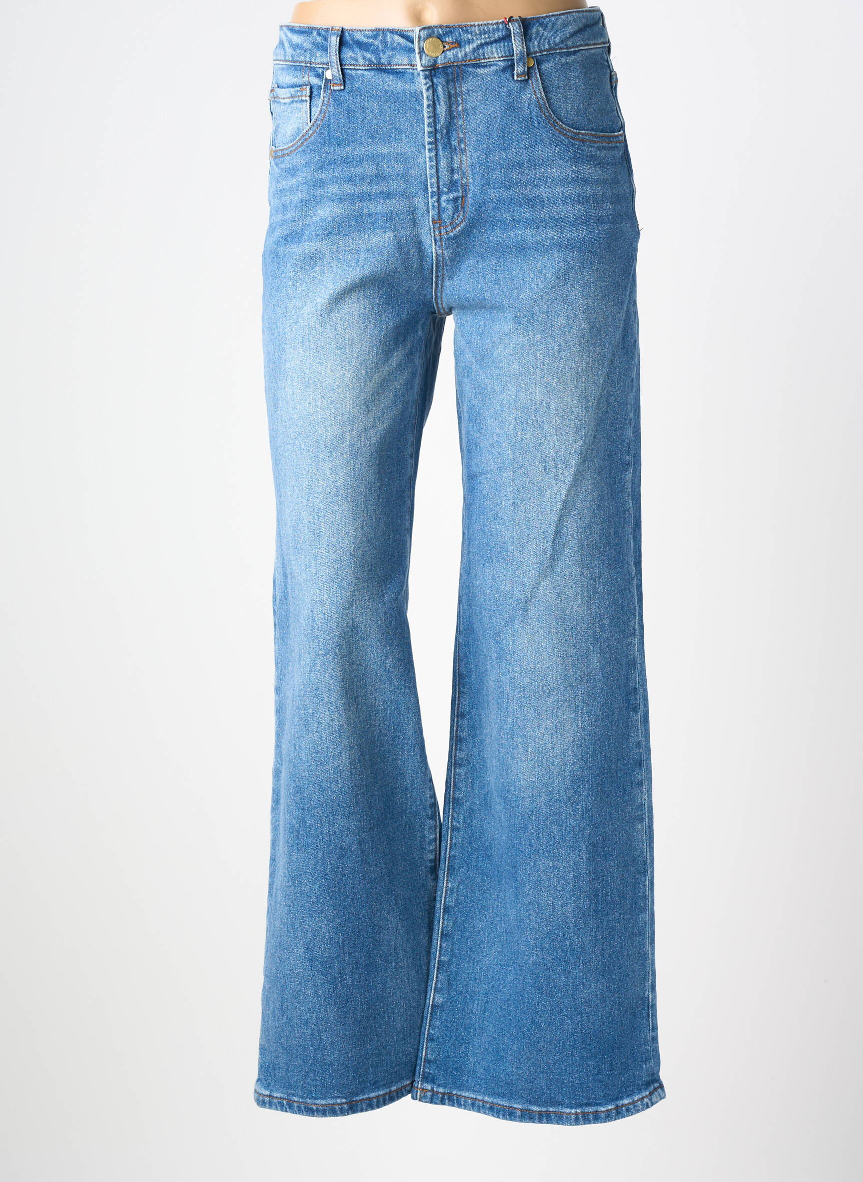 Jean coupe flare stretch taille normale bleu LA PETITE ETOILE femme