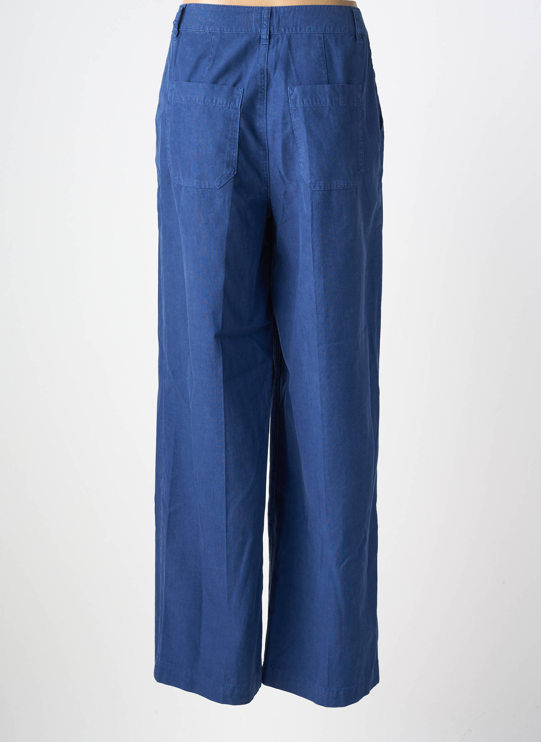 Pantalon chino tissage popeline taille normale bleu LABDIP femme