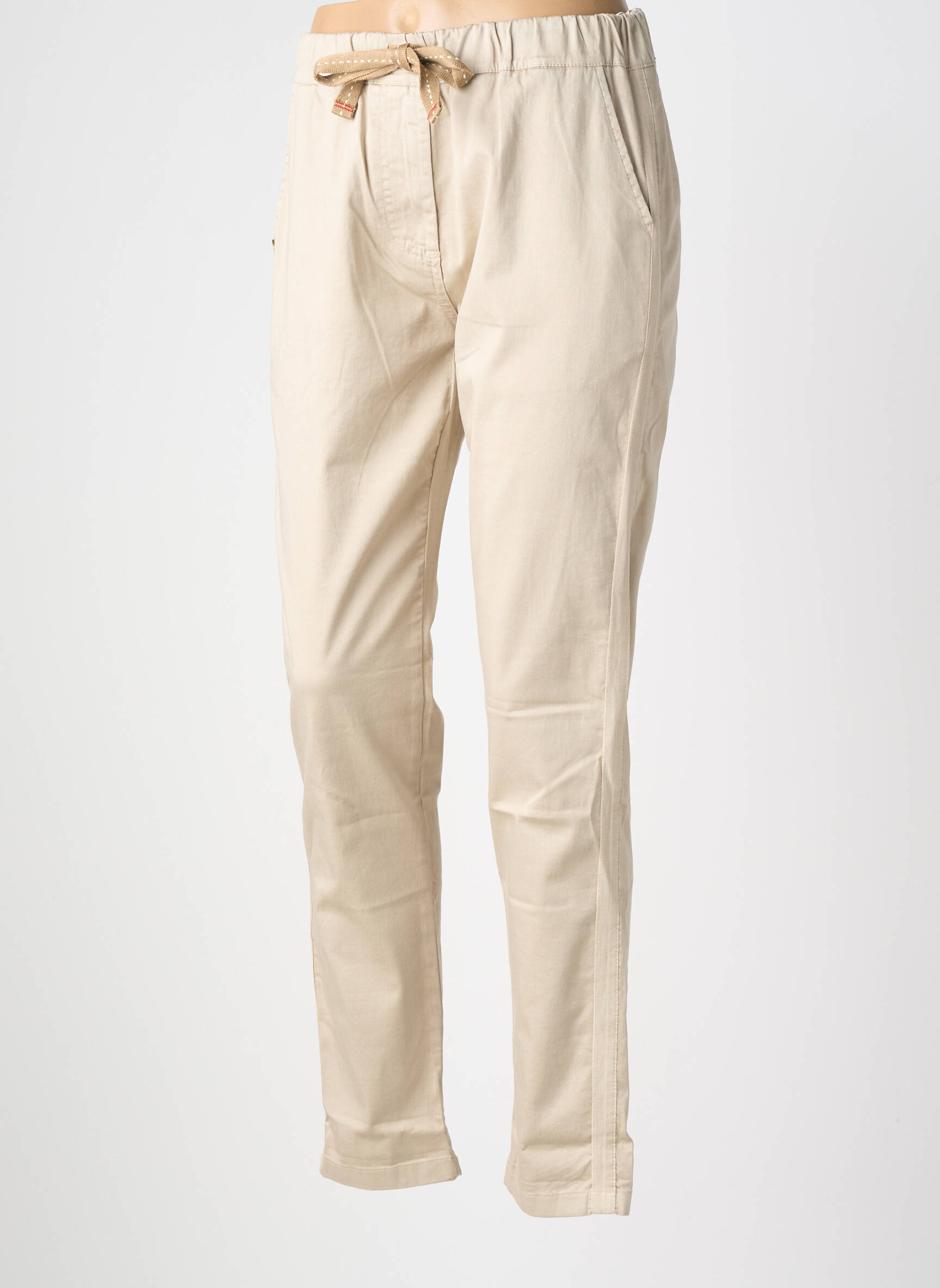 Pantalon chino stretch taille normale beige PAKO LITTO femme