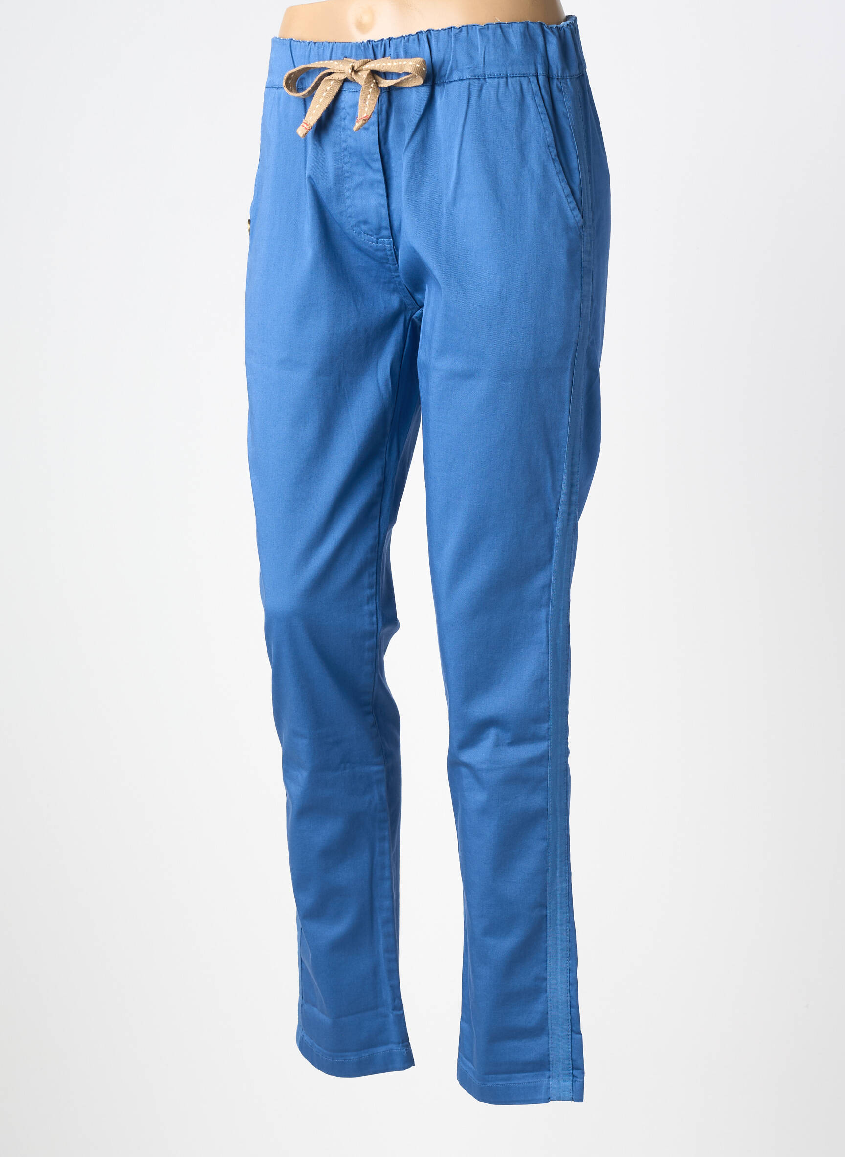 Pantalon chino stretch taille normale bleu PAKO LITTO femme