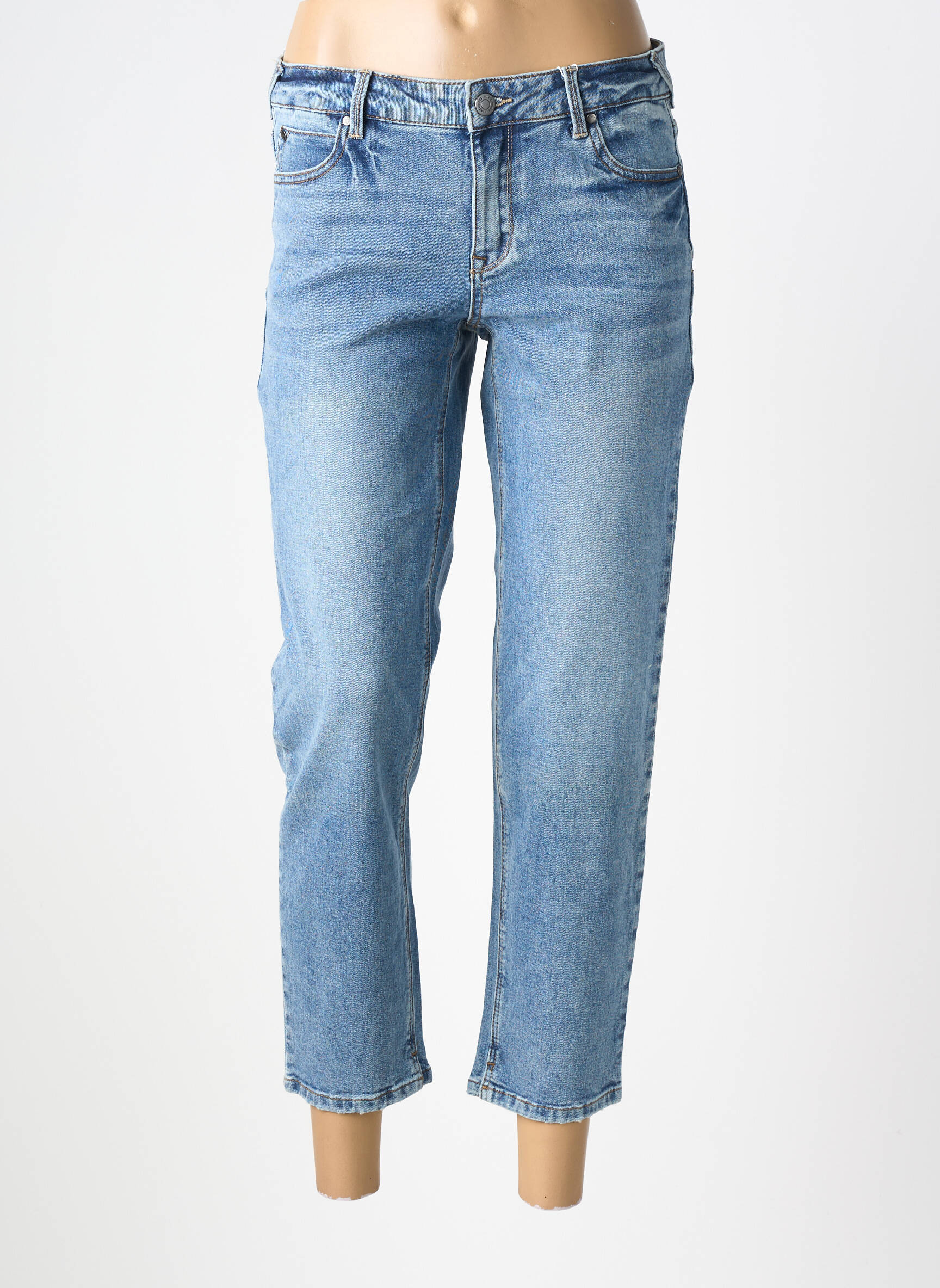 Jeans coupe droite stretch taille normale bleu VILA femme