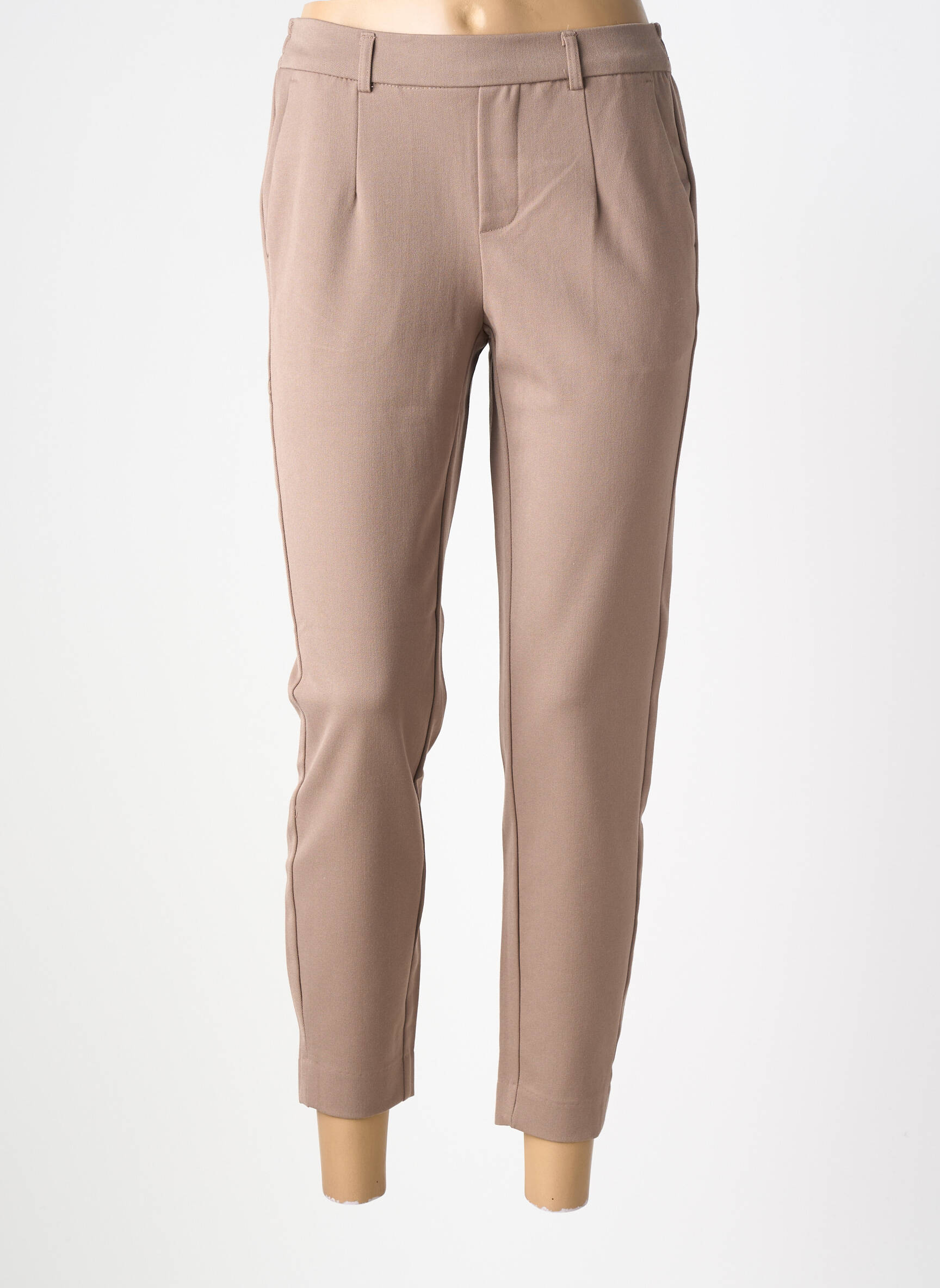 Pantalon 7/8 stretch taille normale marron OBJECT femme