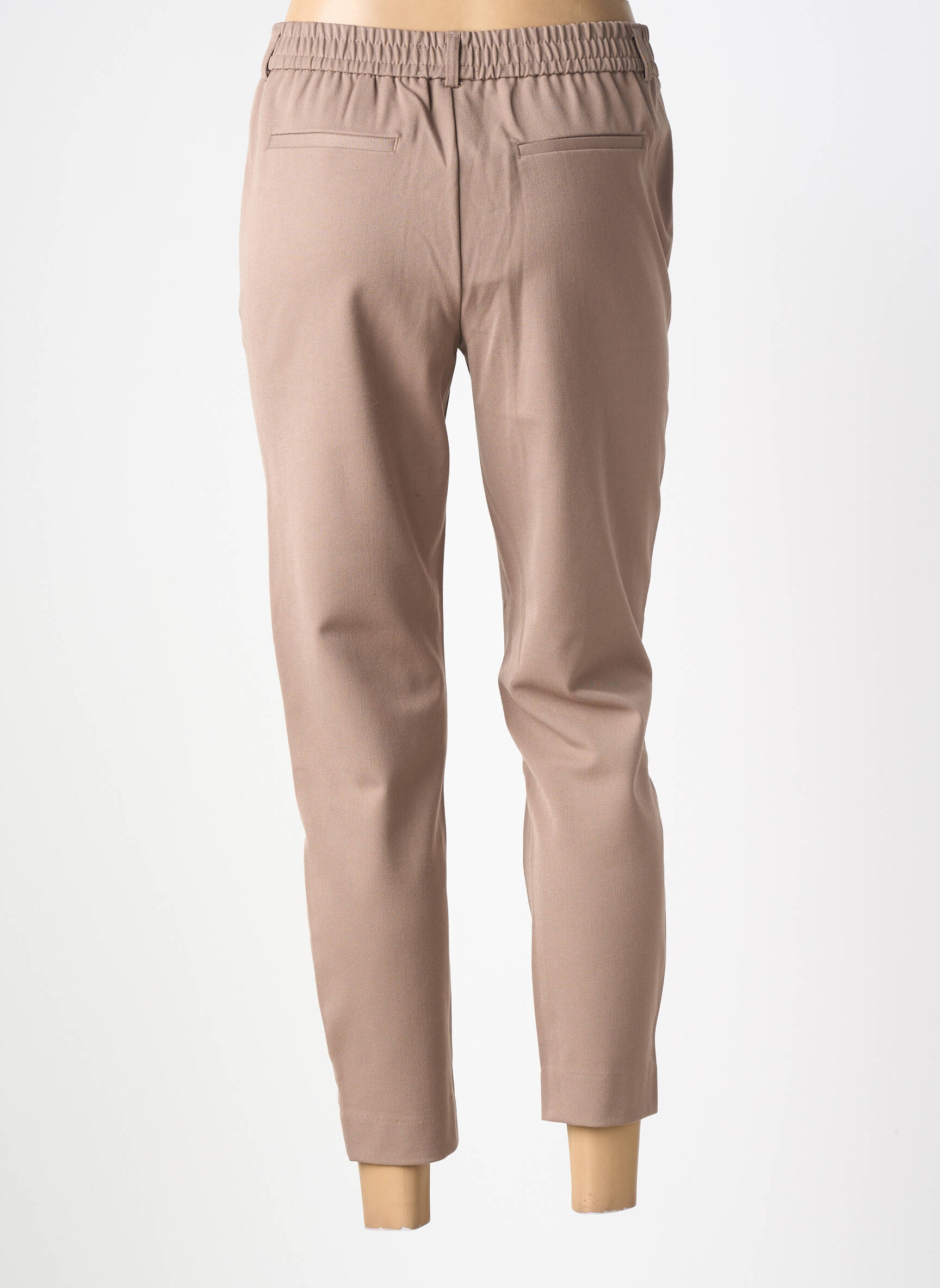 Pantalon 7/8 stretch taille normale marron OBJECT femme