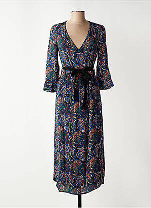 Robe longue manches longues manches longues bleu VERO MODA femme