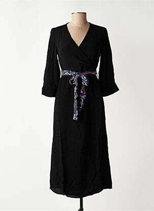 Robe mi-longue manches longues manches longues noir VERO MODA femme