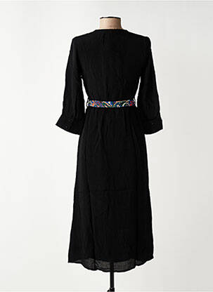 Robe mi-longue manches longues manches longues noir VERO MODA femme