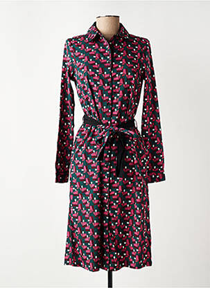 Robe mi-longue imprimé fantaisie manches longues violet VERO MODA femme