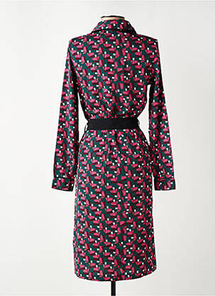 Robe mi-longue imprimé fantaisie manches longues violet VERO MODA femme