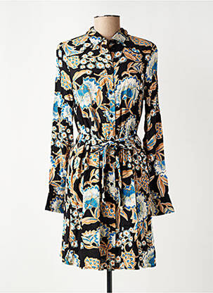 Robe courte imprimé fleurs manches longues noir VERO MODA femme