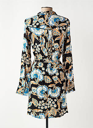 Robe courte imprimé fleurs manches longues noir VERO MODA femme