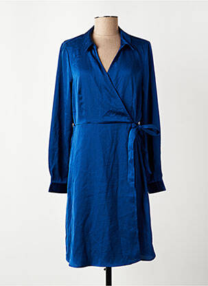 Robe mi-longue manches longues manches longues bleu VERO MODA femme