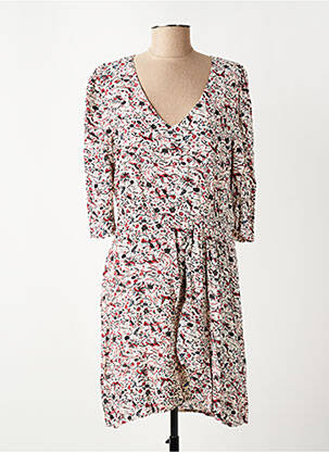 Robe mi-longue manches 3/4 manches 3/4 blanc ARTLOVE femme
