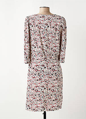 Robe mi-longue manches 3/4 manches 3/4 blanc ARTLOVE femme