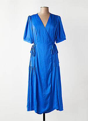 Robe longue manches courtes manches courtes bleu VERO MODA femme