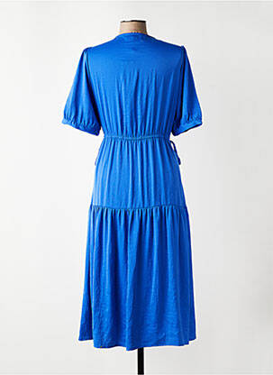 Robe longue manches courtes manches courtes bleu VERO MODA femme