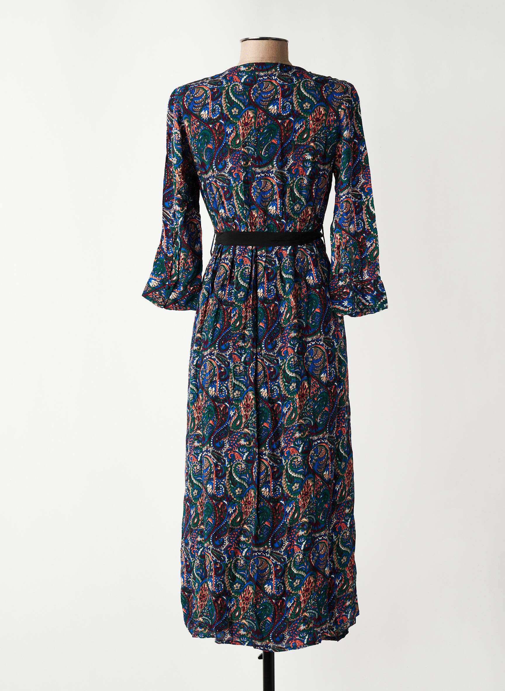 Robe longue manches longues manches longues bleu VERO MODA femme