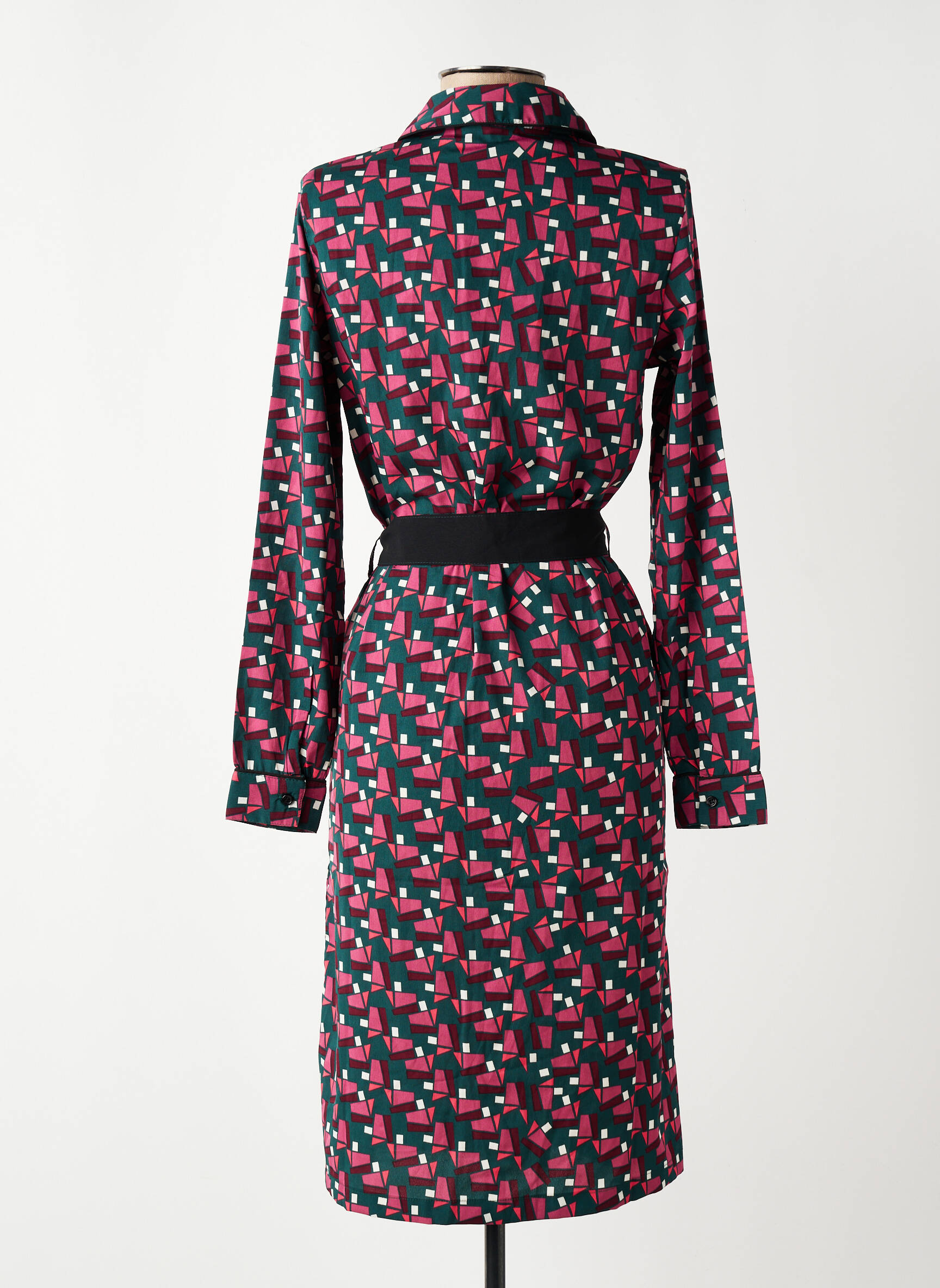 Robe mi-longue imprimé fantaisie manches longues violet VERO MODA femme