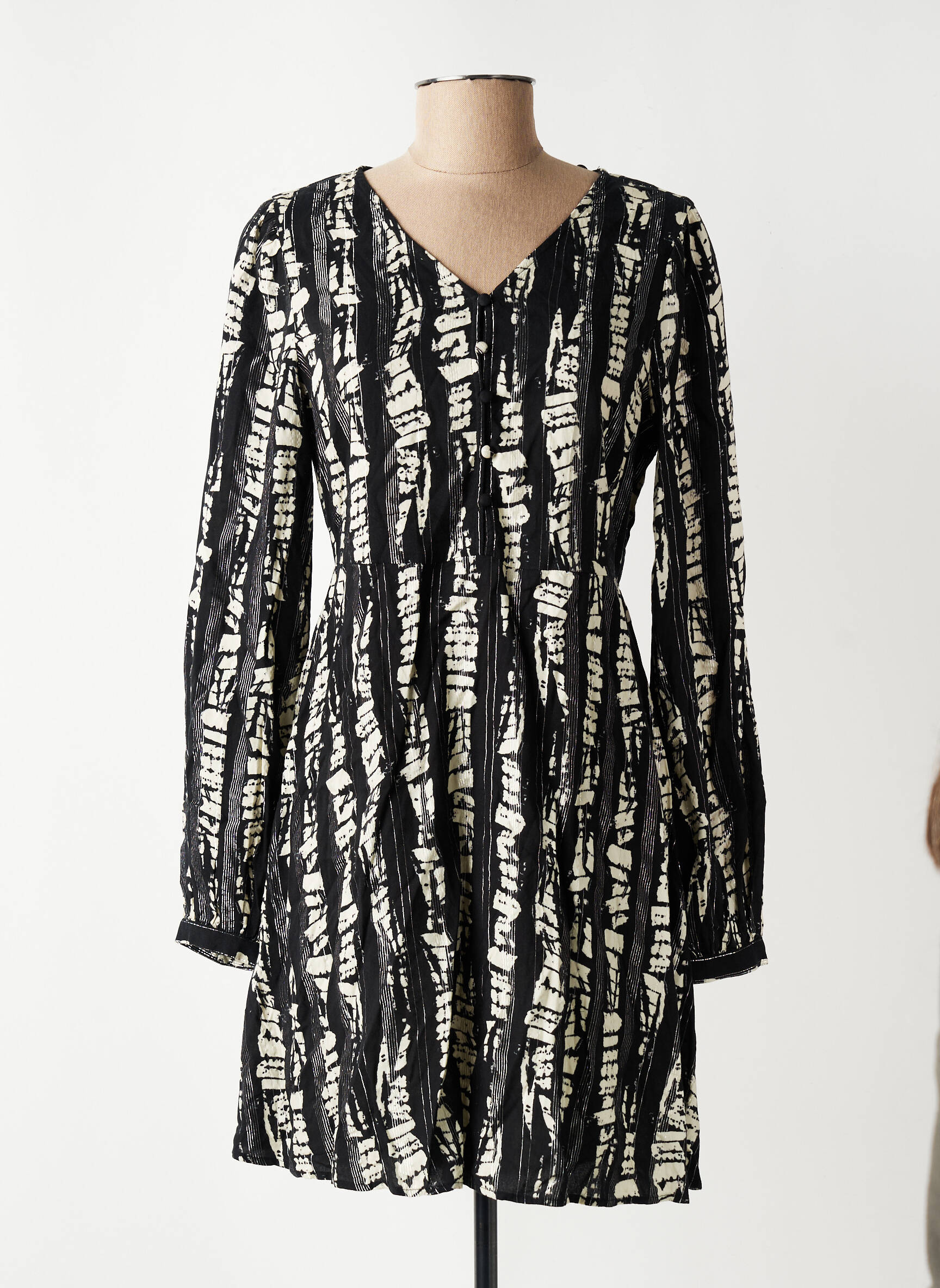 Robe courte manches longues manches longues noir VERO MODA femme