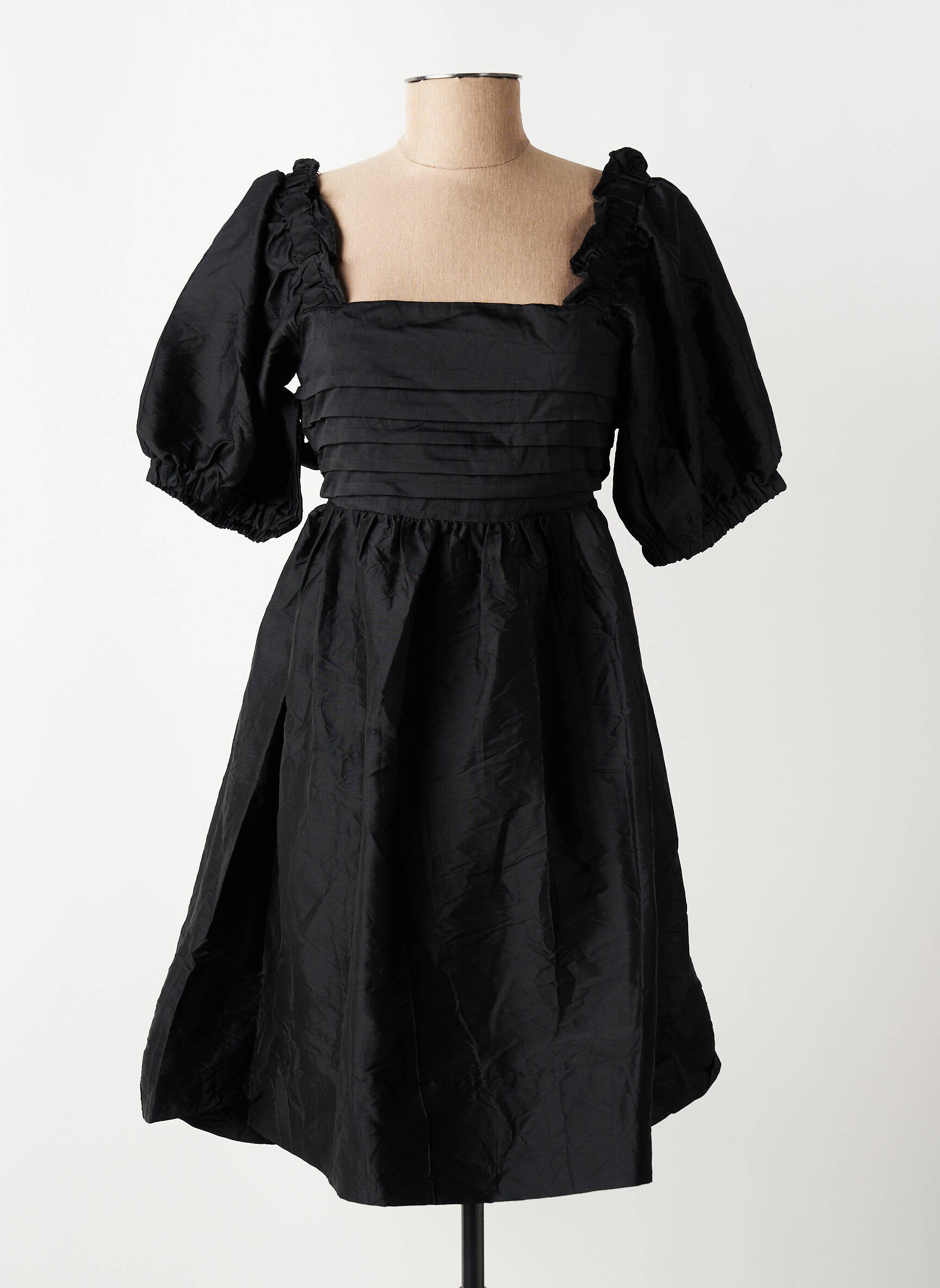 Robe courte manches courtes manches courtes noir VERO MODA femme