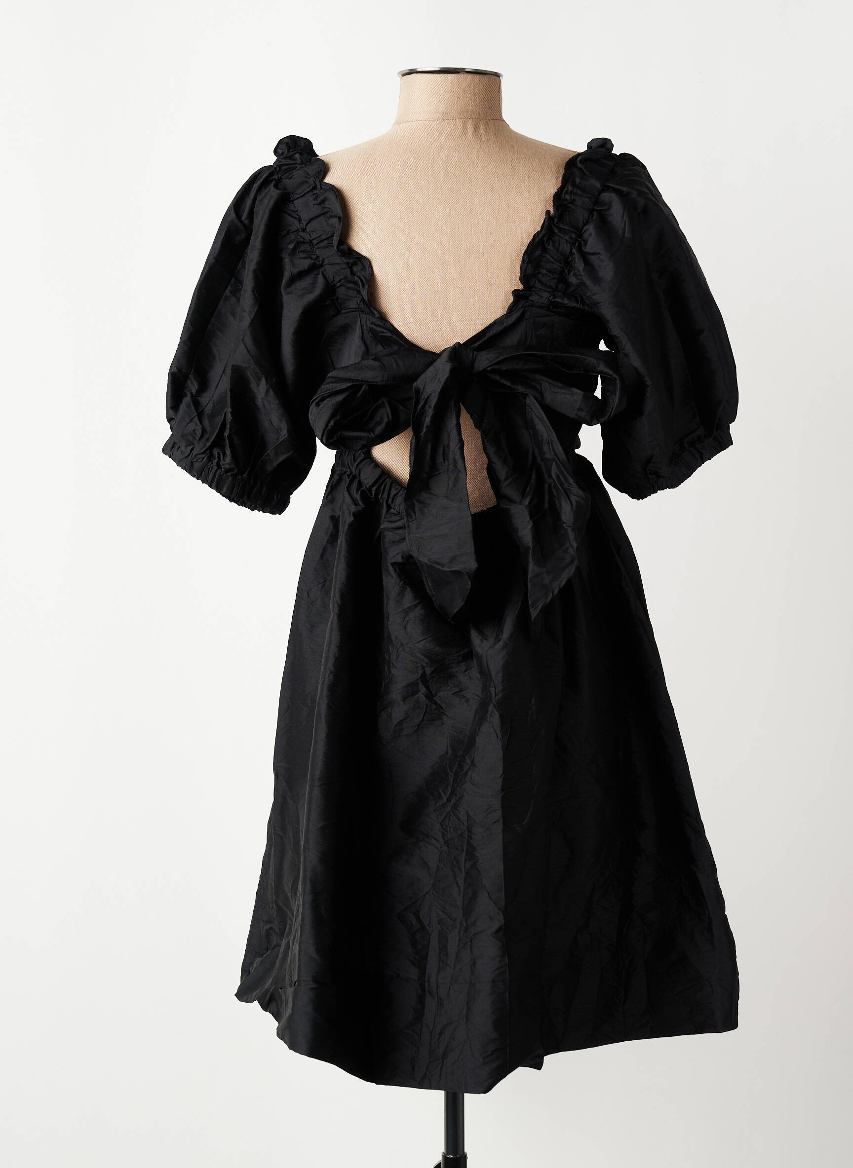 Robe courte manches courtes manches courtes noir VERO MODA femme