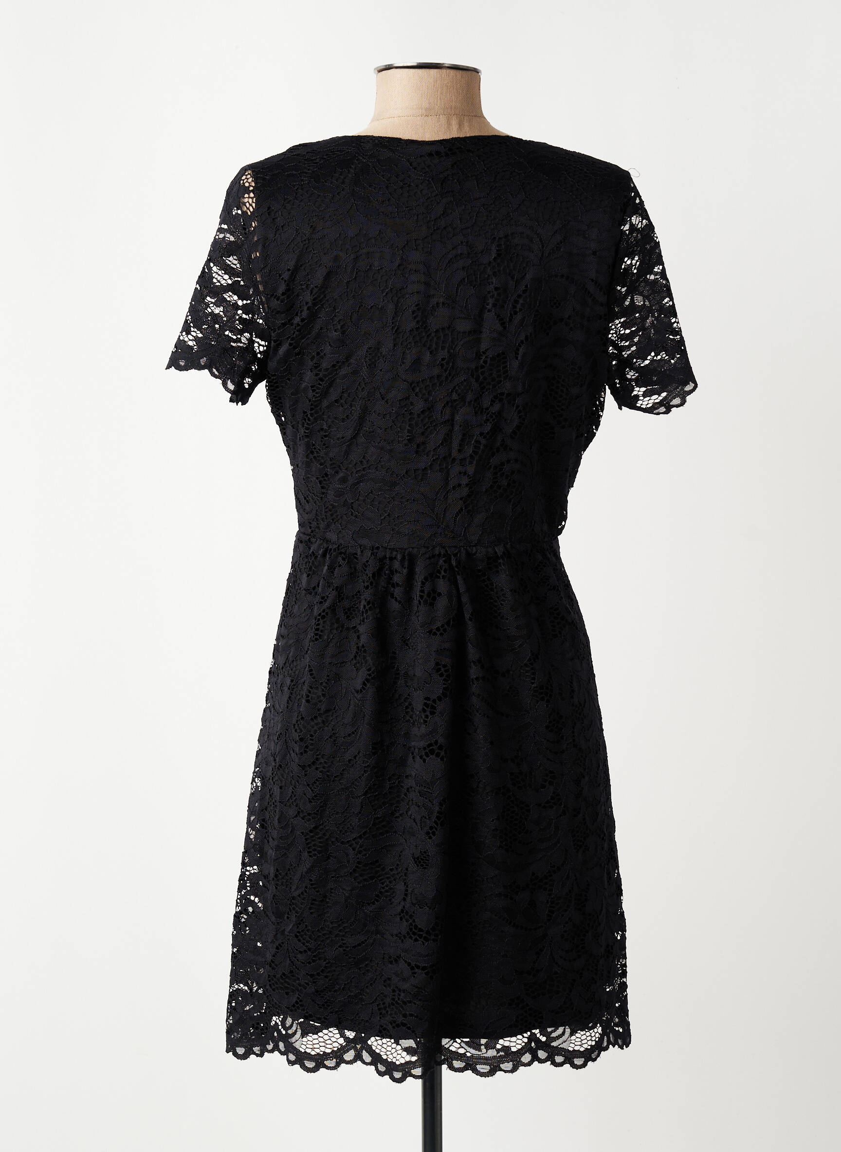 Robe courte manches courtes manches courtes noir VERO MODA femme