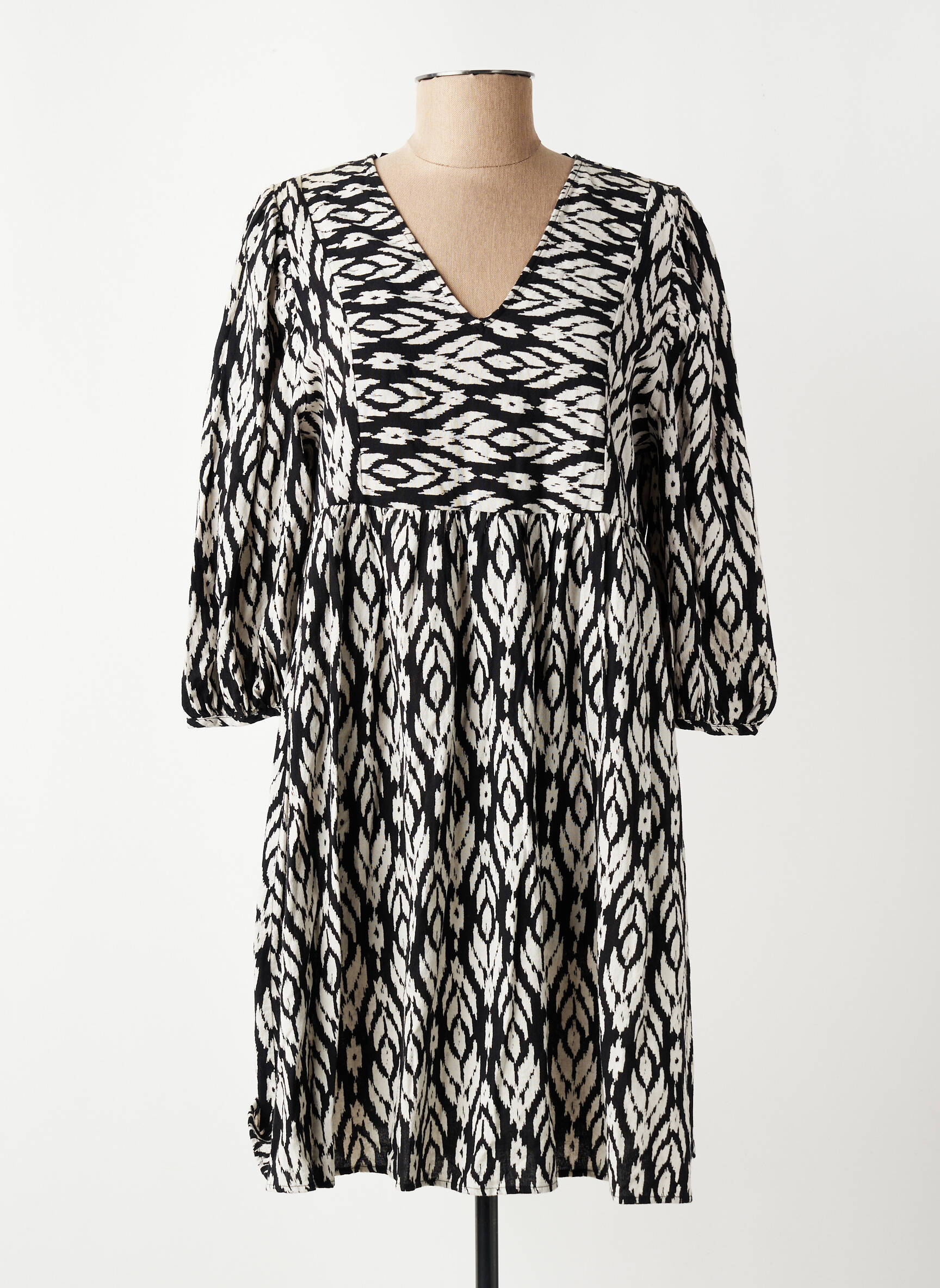 Robe mi-longue manches 3/4 manches 3/4 noir VERO MODA femme