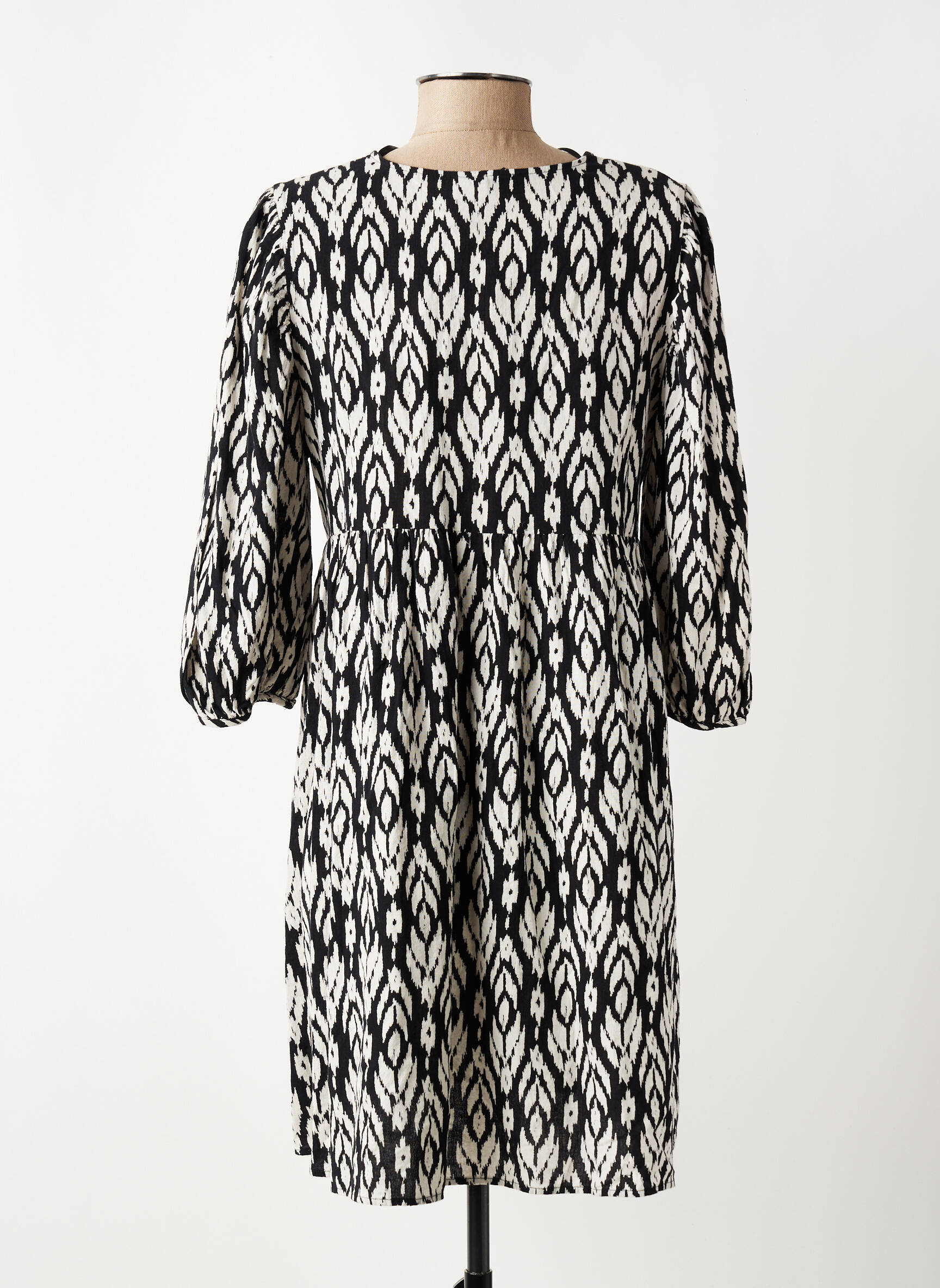 Robe mi-longue manches 3/4 manches 3/4 noir VERO MODA femme
