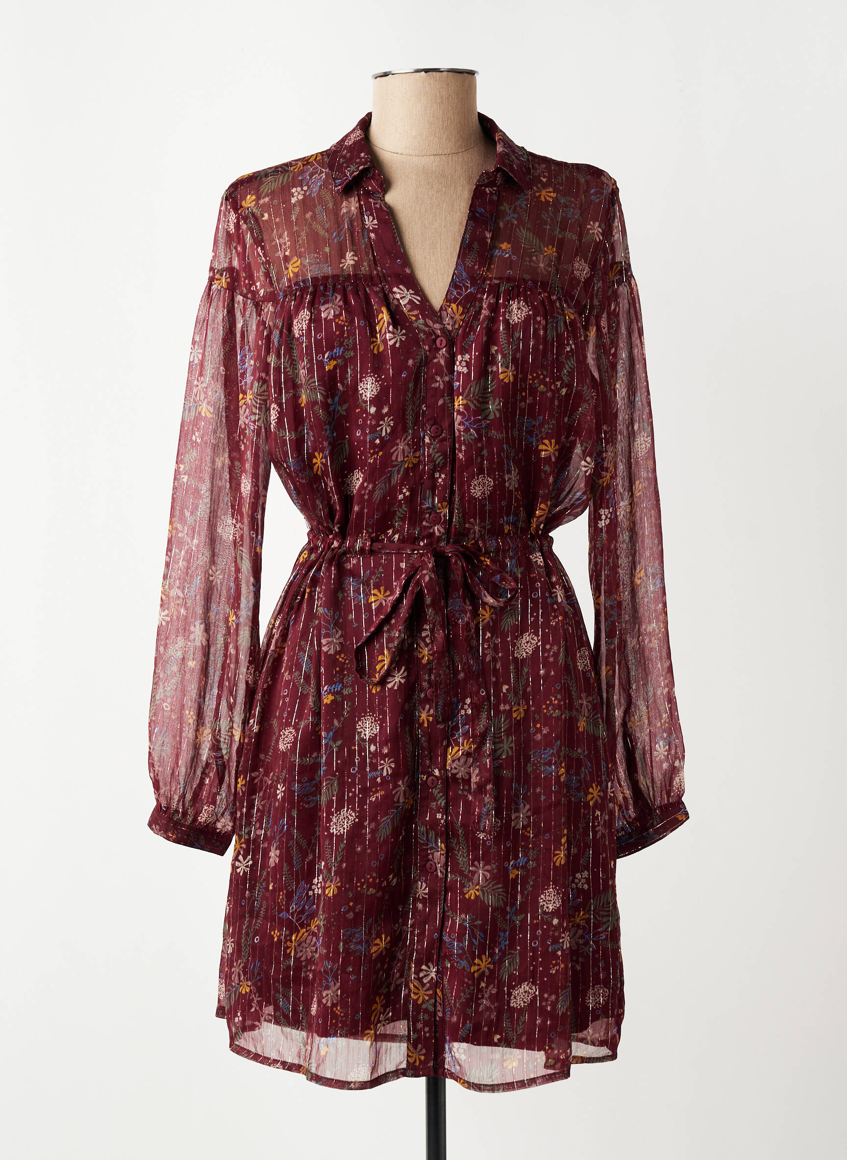 Robe courte manches longues manches longues violet VERO MODA femme