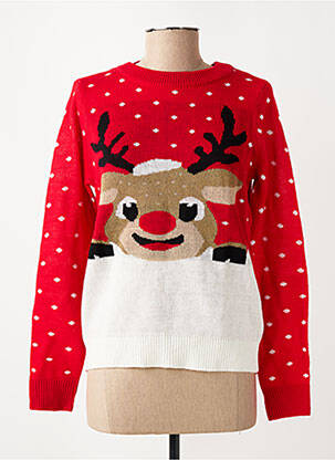 Pull stretch manches longues rouge VERO MODA femme