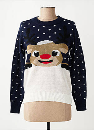 Pull stretch manches longues bleu VERO MODA femme