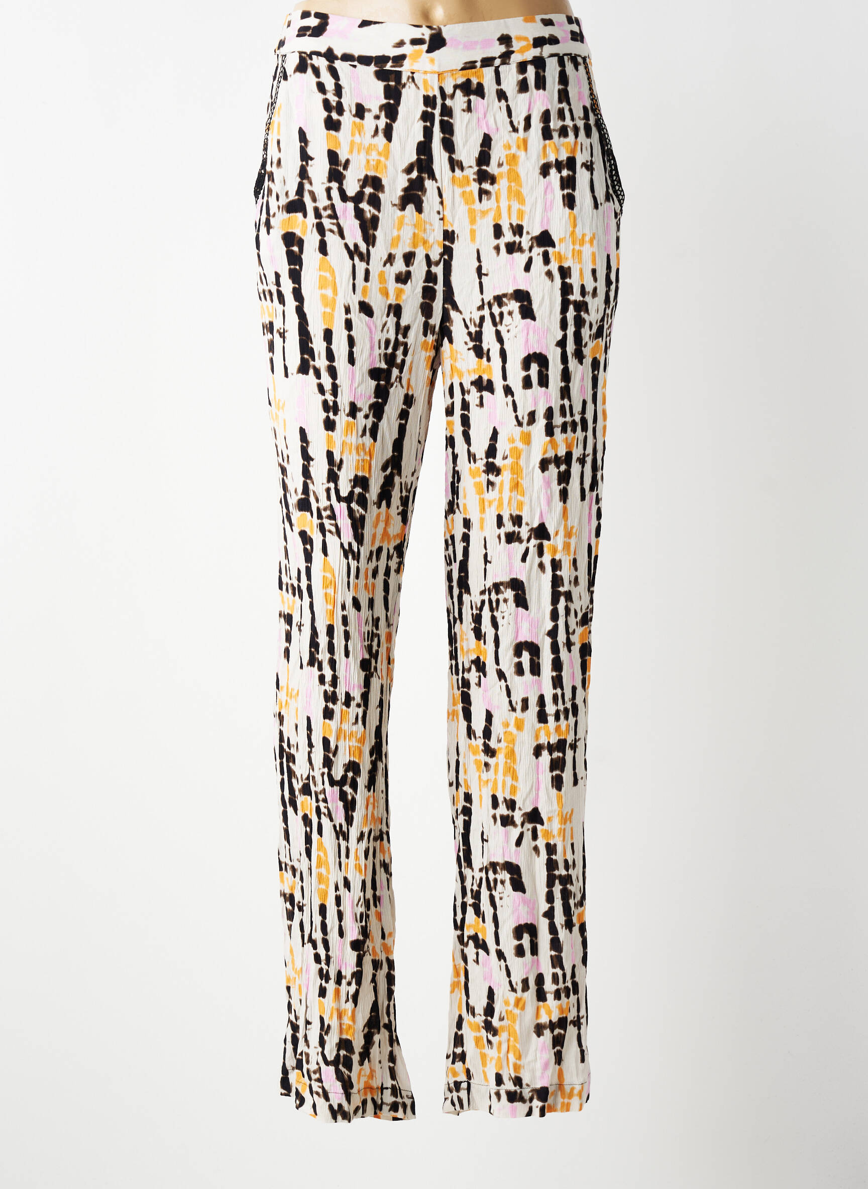 Pantalon droit taille élastique taille normale gris VERO MODA femme
