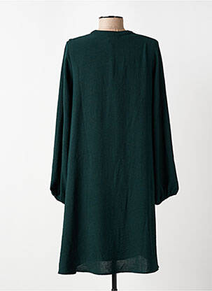 Robe mi-longue coupe fluide manches longues vert JULIE GUERLANDE femme