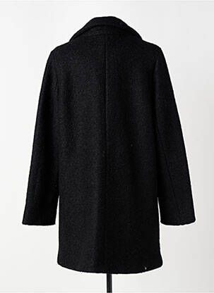 Manteau long coupe cintrée sans capuche noir B.YOUNG femme