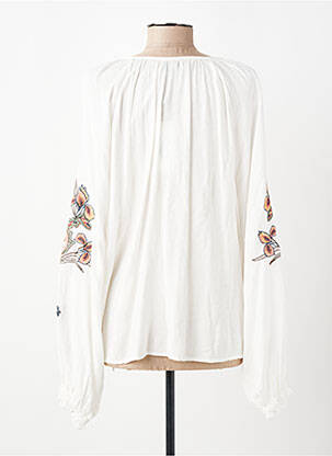 Blouse col rond manches longues beige MOLLY BRACKEN femme